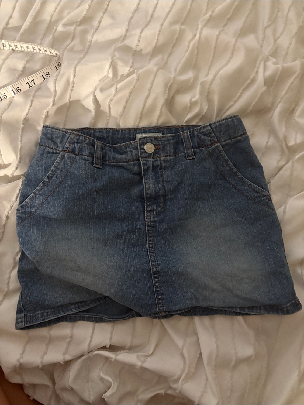 Circo Blue Denim Skirt with Front Pockets